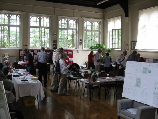 View includes the mystery photos display and examples of bottles from the York Mineral Water Co. Ltd., Brentford