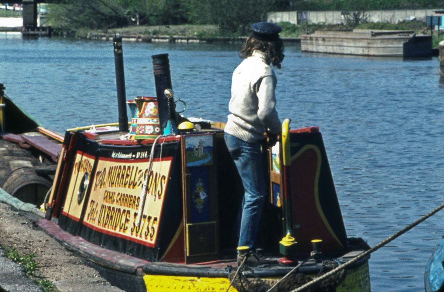 Towcester narrowboat at Brentford Dock