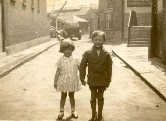 Little girl and boy, Catherine Wheel Yard