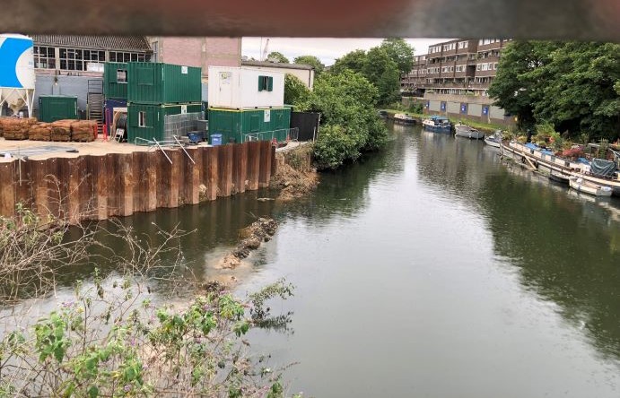 July 2023: from Grand Union Canal Walk looking down river